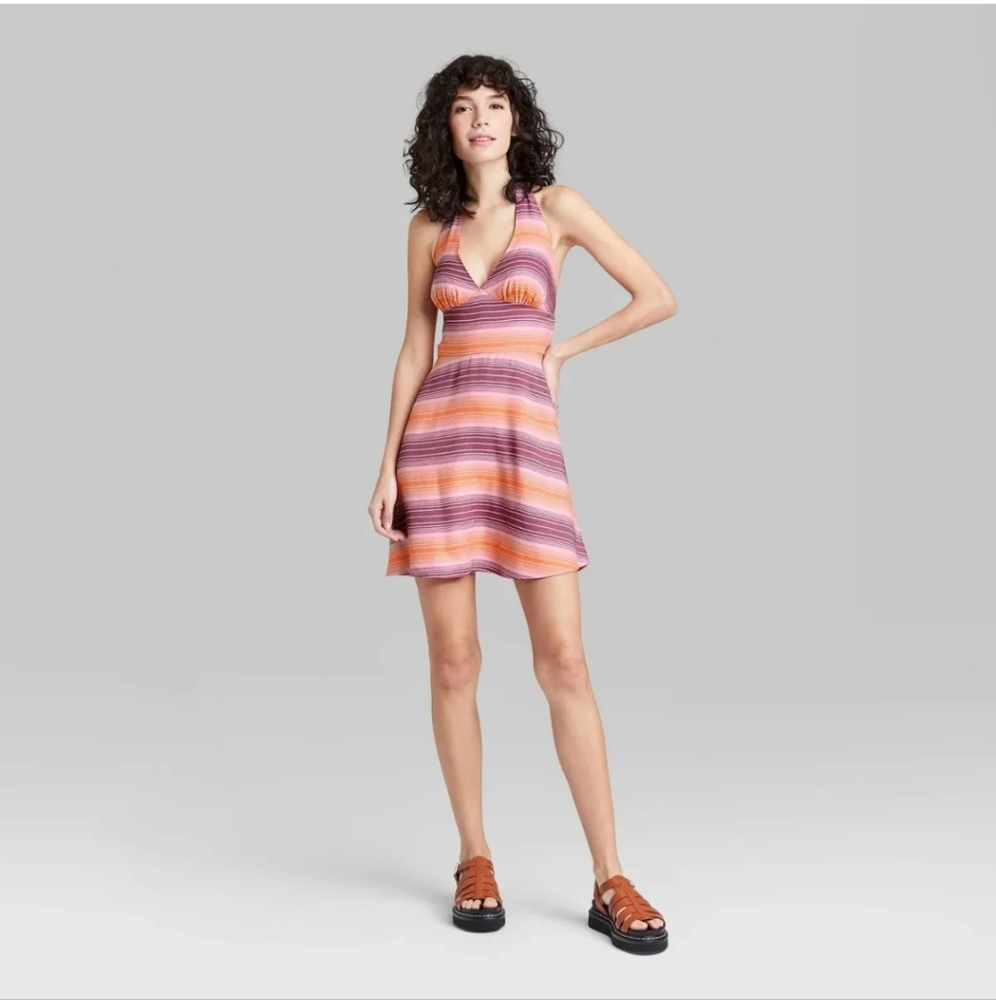 Wild Fable Orange Stripe Dress